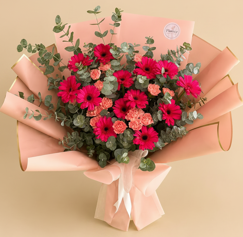 Gerberas y claveles
