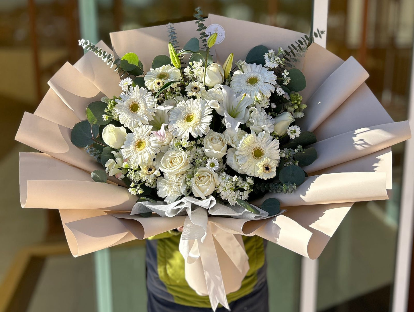 All white floral